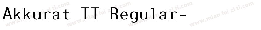 Akkurat TT Regular字体转换